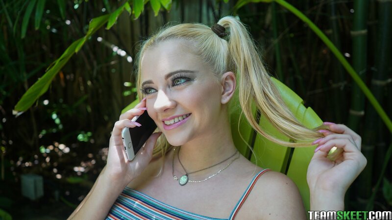 Adorable pigtailed teen is in for an unyielding stretch