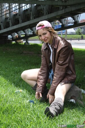 Her tight little cunt hollows out around his big boner now