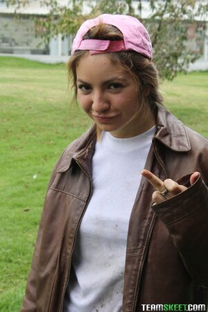 Her tight little cunt hollows out around his big boner now