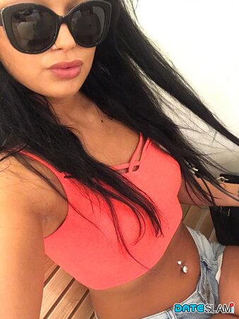 Daphne Klyde takes naughty selfies of her naked ass and tiny tits