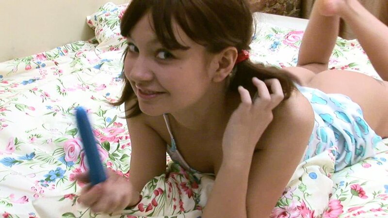 Nastya D plays with her great boobs and toys her wet pussy
