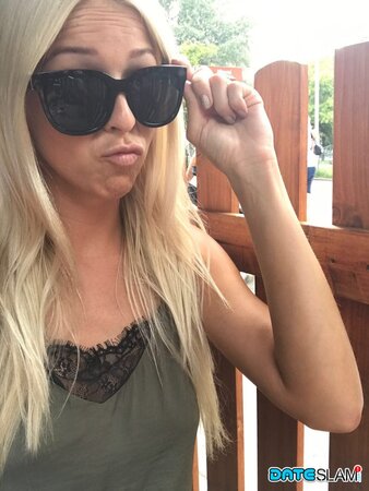 Slovenian blonde mommy displays her tight cleavage and more