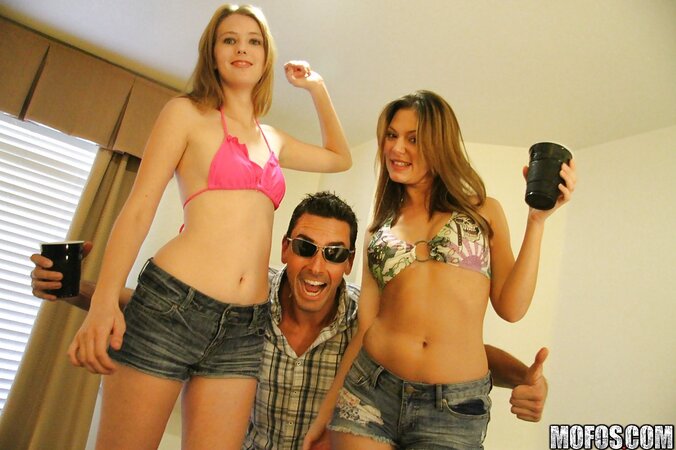 Teens with sweet tiny breasts whore with guys until they cum over their bodies