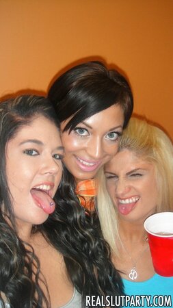 College girls drink a little bit and easily flash nice breasts at the party