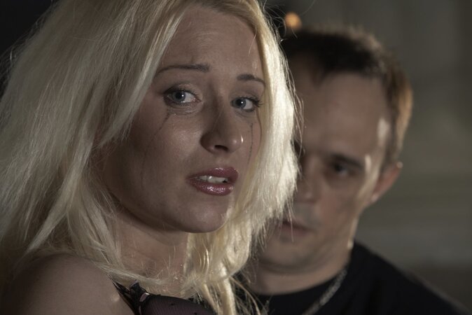 Master dominates over innocent blonde and even allows to taste his prick