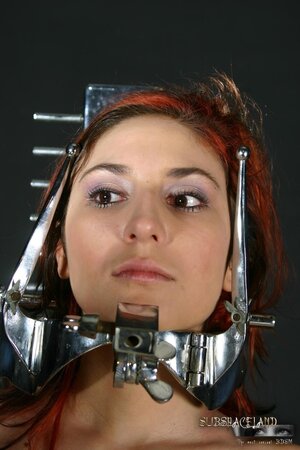 Submissive girl and pretty friend with red hair take part in BDSM action