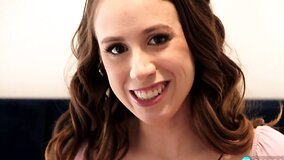 Horny lustful teen orgasms hard on seducing sex toy