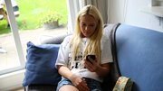 Vanda Lust puts a green toy in her wet little slit