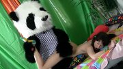 Adorable young thing is fooling around with her lover in bed