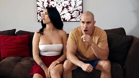 Wrestling fan doesn't want sex still the brunette provokes it