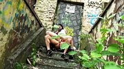 Girl wants to fly so man launches her to the land of orgasms