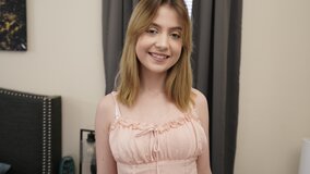 Charming blonde girl Daisy Bean is fucked at the porn casting