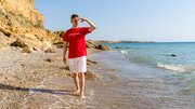 Hot Brunette On The Beach Sucks And Rides Lifeguards Cock