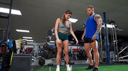 Hot Brunette In The Gym Trains Fucking With A Handsome Guy
