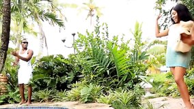 Attractive latina babe crave mouthful creampie from lads fat cock