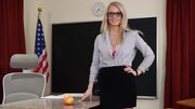 Petite horny lawyer fucked in cunt and mouth by dude fat cock